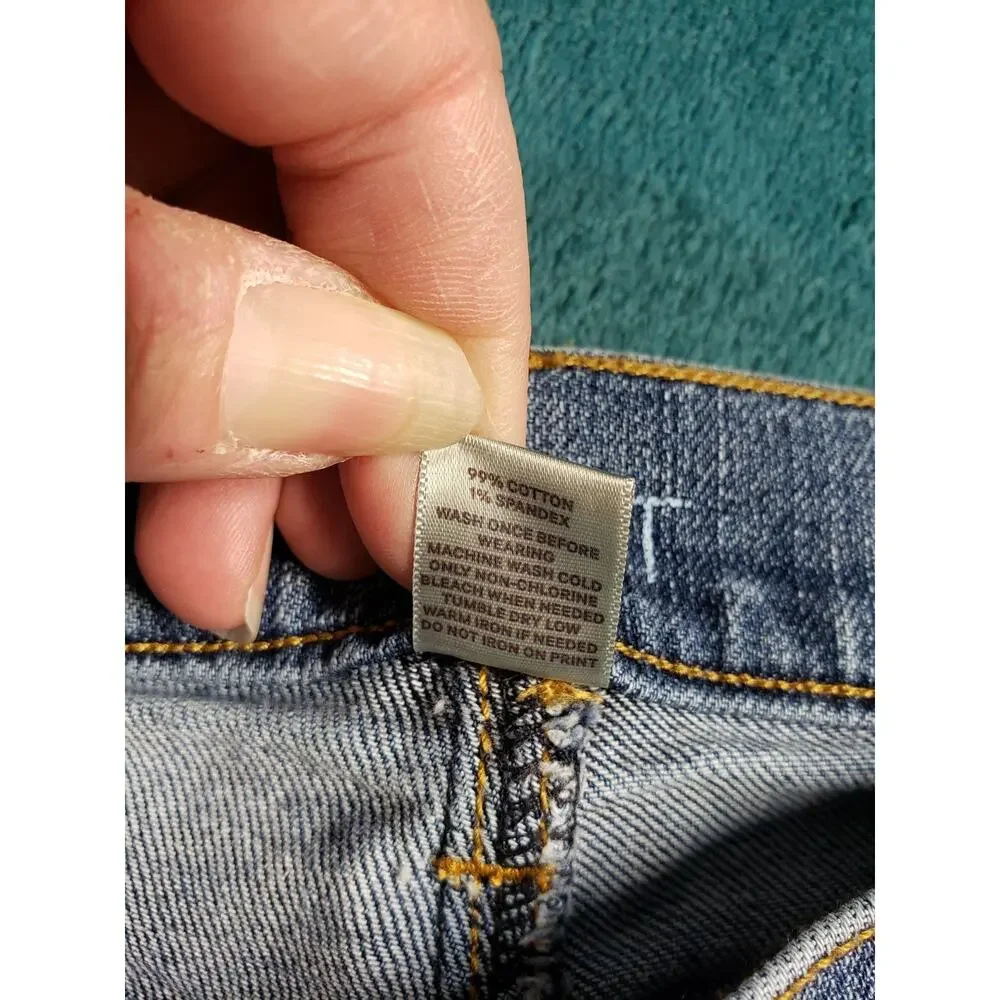 Loft Jeans Size 2 Petite Women Blue Pants Denim Stretch Mid Rise Modern Cropped